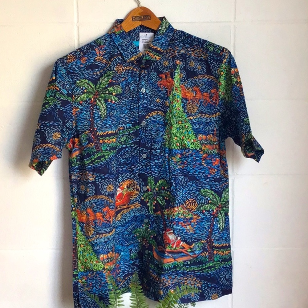 Tori Richard Christmas Shirt “Santa Would Gogh”